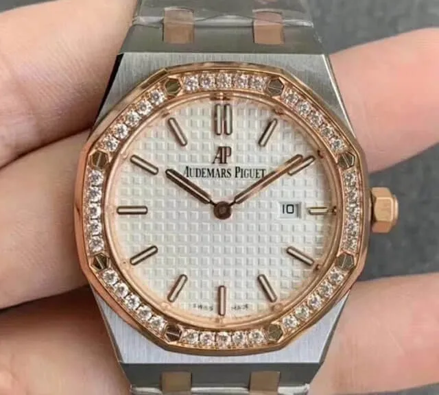 Audemars Piguet Royal Oak 67651SR.ZZ.1261SR.01 JF Factory 1:1 Best Edition Replica Watch Diamond-Set Bezel